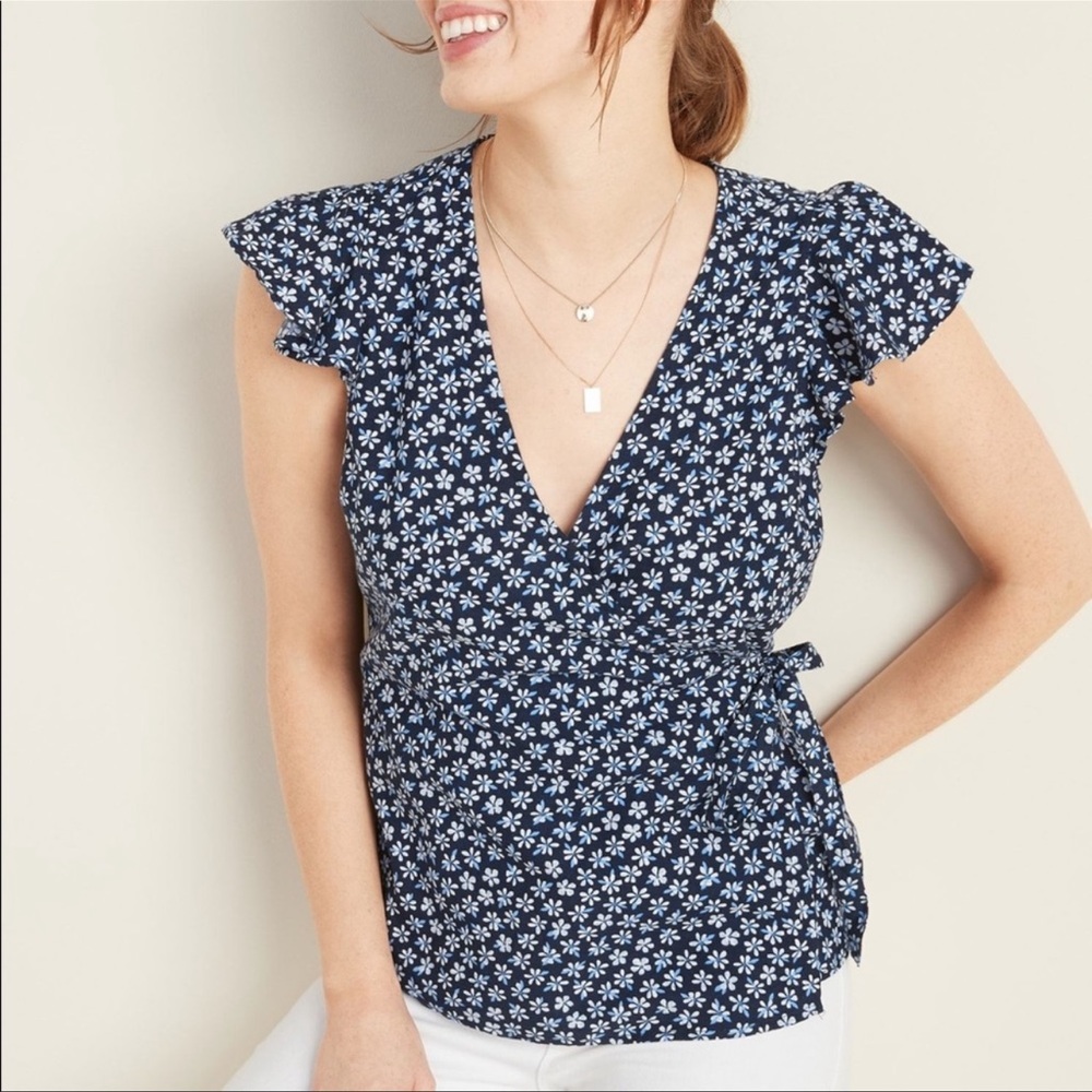 NWT Old Navy Floral Cross Blouse